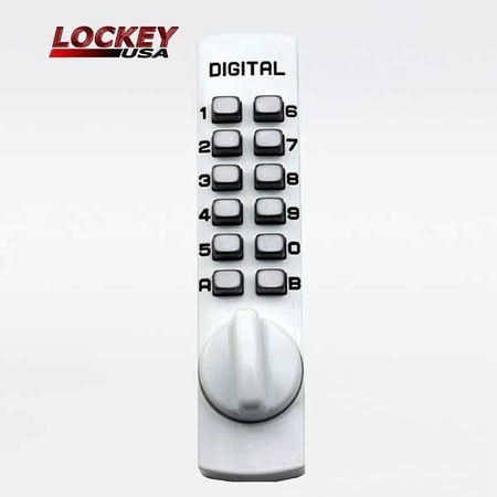 LOCKEY C-170 Surface Mount Cam Cabinet Lock - White Finish LK-C170-WH